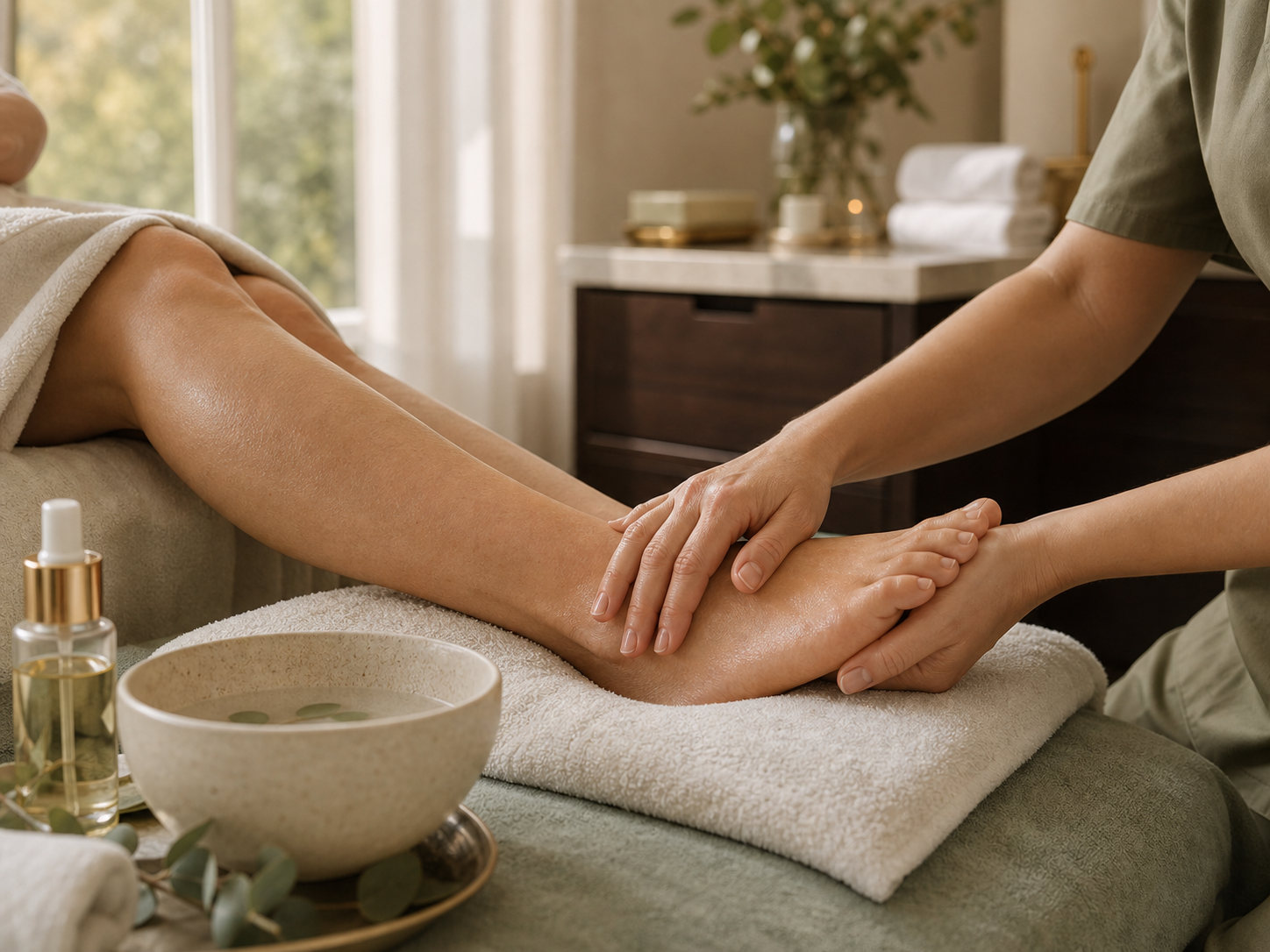 Entspannende Fußpflege mit Massage bei Apenberg Kosmetik in Göttingen